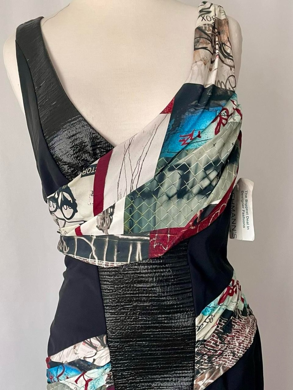 Nicole Miller mixed media dress